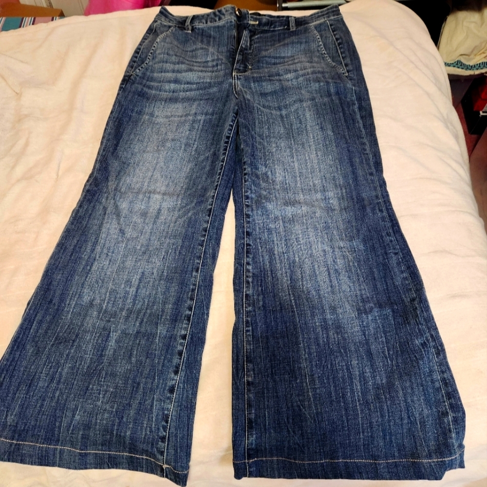 Whbm wide leg jeans, 10S